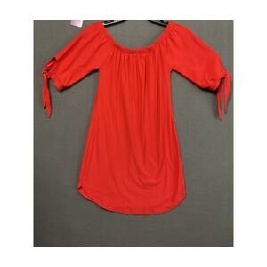 Derek Heart Small Off Shoulder Red Mini Dress Women’s Party Casual